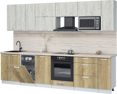 

Кухонный гарнитур, Мила Лайт 3.0-ПМ4