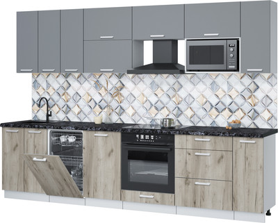 

Кухонный гарнитур, Мила Лайт 3.0-ПМ4