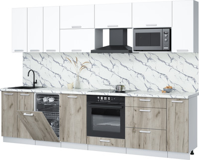 

Кухонный гарнитур, Мила Лайт 3.0-ПМ4