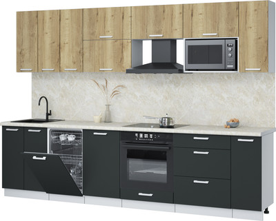 

Кухонный гарнитур, Мила Лайт 3.0-ПМ4