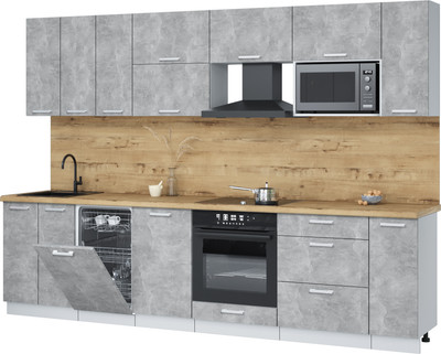 

Кухонный гарнитур, Мила Лайт 3.0-ПМ4