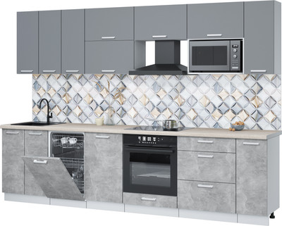 

Кухонный гарнитур, Мила Лайт 3.0-ПМ4