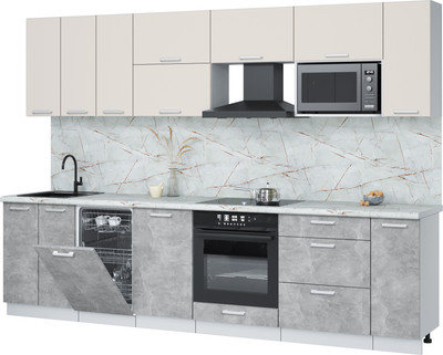 

Кухонный гарнитур, Мила Лайт 3.0-ПМ4