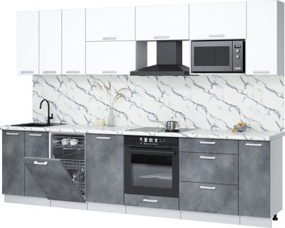 

Кухонный гарнитур, Мила Лайт 3.0-ПМ4