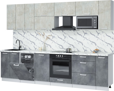 

Кухонный гарнитур, Мила Лайт 3.0-ПМ4