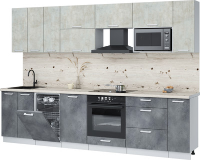 

Кухонный гарнитур, Мила Лайт 3.0-ПМ4