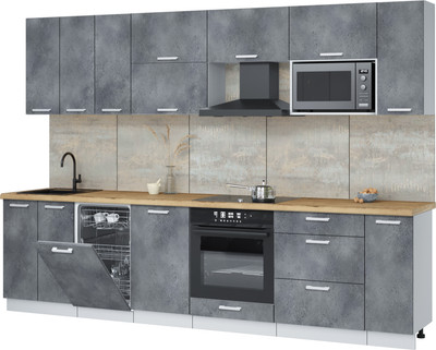 

Кухонный гарнитур, Мила Лайт 3.0-ПМ4