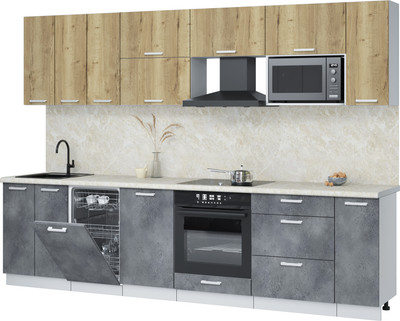 

Кухонный гарнитур, Мила Лайт 3.0-ПМ4