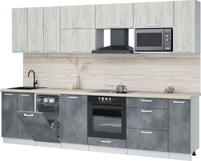 

Кухонный гарнитур, Мила Лайт 3.0-ПМ4