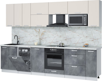 

Кухонный гарнитур, Мила Лайт 3.0-ПМ4