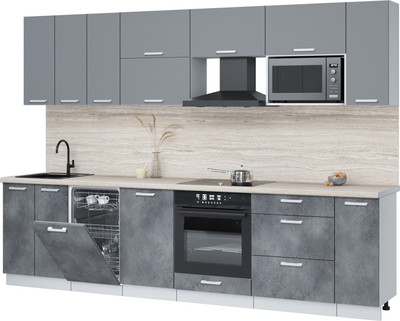 

Кухонный гарнитур, Мила Лайт 3.0-ПМ4