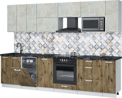 

Кухонный гарнитур, Мила Лайт 3.0-ПМ4