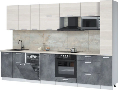 

Кухонный гарнитур, Мила Лайт 3.2-ПМ4