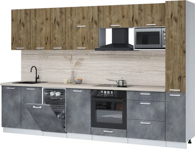 

Кухонный гарнитур, Мила Лайт 3.2-ПМ4