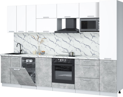 

Кухонный гарнитур, Мила Лайт 3.1-ПМ4