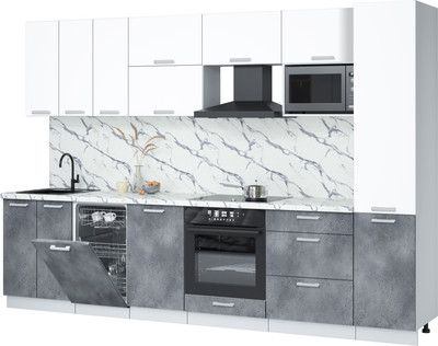 

Кухонный гарнитур, Мила Лайт 3.1-ПМ4