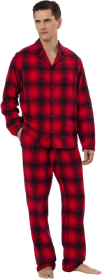 Пижама Mark Formelle 591047 (р.108-98-188, красная клетка на черном) - 