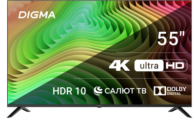 Телевизор Digma DM-LED55UBB40 (черный) - 
