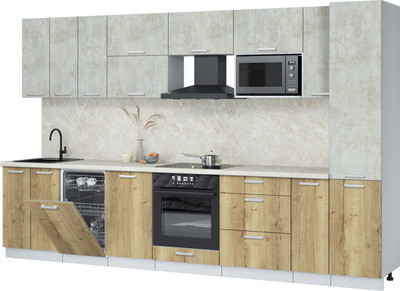 

Кухонный гарнитур, Мила Лайт 3.4-ПМ4