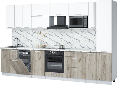 

Кухонный гарнитур, Мила Лайт 3.4-ПМ4