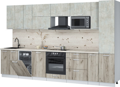 

Кухонный гарнитур, Мила Лайт 3.4-ПМ4