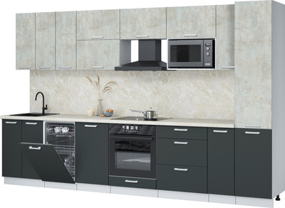 

Кухонный гарнитур, Мила Лайт 3.4-ПМ4