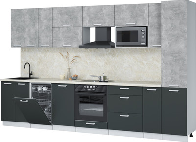 

Кухонный гарнитур, Мила Лайт 3.4-ПМ4