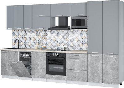 

Кухонный гарнитур, Мила Лайт 3.5-ПМ4