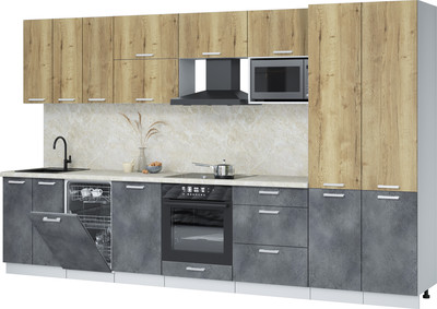 

Кухонный гарнитур, Мила Лайт 3.5-ПМ4