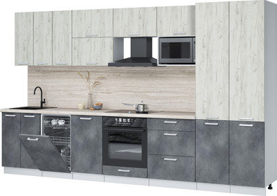 

Кухонный гарнитур, Мила Лайт 3.5-ПМ4