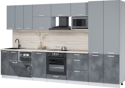 

Кухонный гарнитур, Мила Лайт 3.5-ПМ4