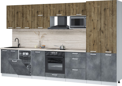 

Кухонный гарнитур, Мила Лайт 3.5-ПМ4