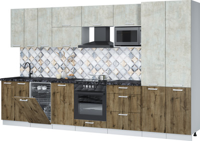 

Кухонный гарнитур, Мила Лайт 3.5-ПМ4