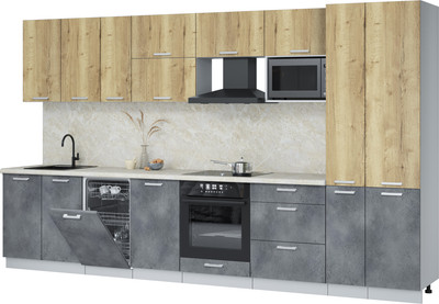 

Кухонный гарнитур, Мила Лайт 3.6-ПМ4