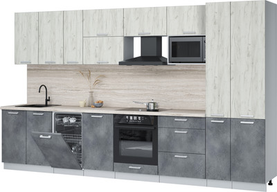 

Кухонный гарнитур, Мила Лайт 3.6-ПМ4