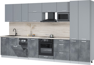 

Кухонный гарнитур, Мила Лайт 3.6-ПМ4