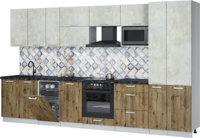 

Кухонный гарнитур, Мила Лайт 3.6-ПМ4