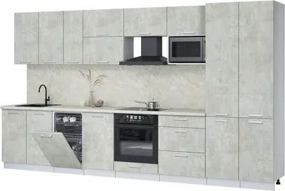 

Кухонный гарнитур, Мила Лайт 3.7-ПМ4