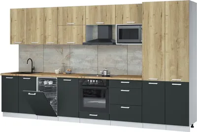 

Кухонный гарнитур, Мила Лайт 3.7-ПМ4