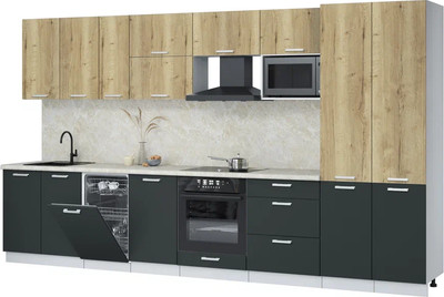 

Кухонный гарнитур, Мила Лайт 3.7-ПМ4