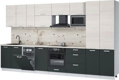 

Кухонный гарнитур, Мила Лайт 3.7-ПМ4