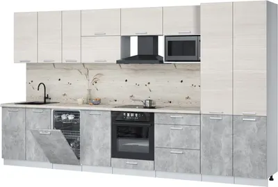 

Кухонный гарнитур, Мила Лайт 3.7-ПМ4