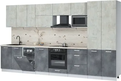 

Кухонный гарнитур, Мила Лайт 3.7-ПМ4