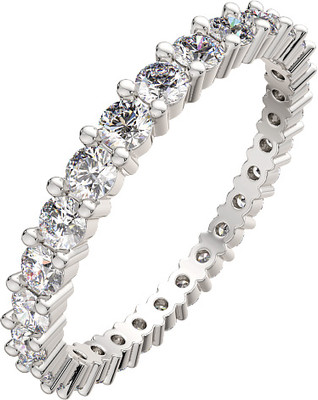 Кольцо из белого золота ZORKA 2101273.14K.W (р.17, с фианитами) - 