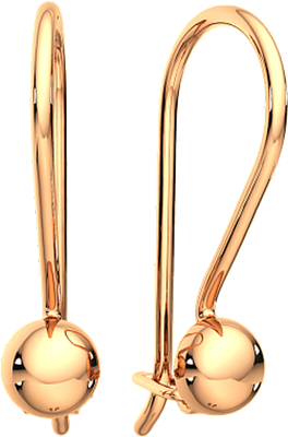 

Серьги из розового золота, 300019