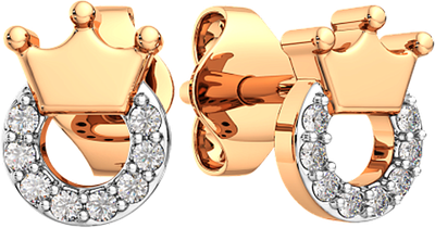 Серьги из розового золота ZORKA 3101174.14K.R.ZZ (с фианитами) - 