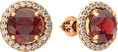 Серьги из розового золота ZORKA 3S50121.14K.R (с гранатами и фианитами) - 