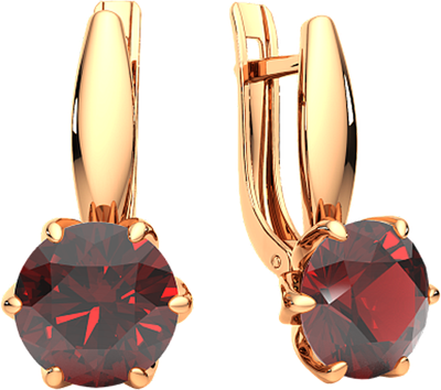 Серьги из розового золота ZORKA 3S50253.14K.R (с гранатами) - 