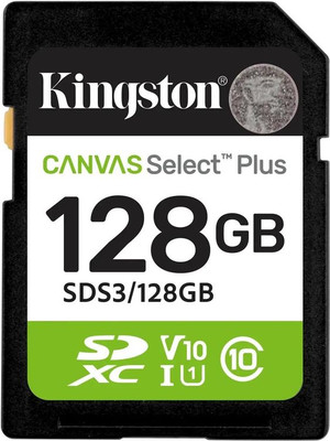 Карта памяти Kingston Canvas Select Plus SDXC (SDS3/128GB)