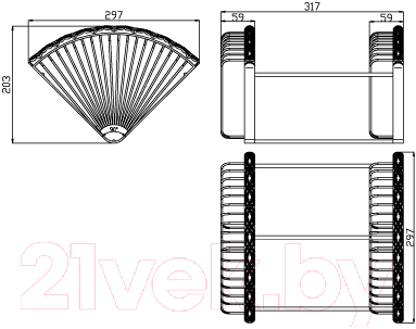 Полка для ванной LEMARK Jasmine LM6682ORB (черный)